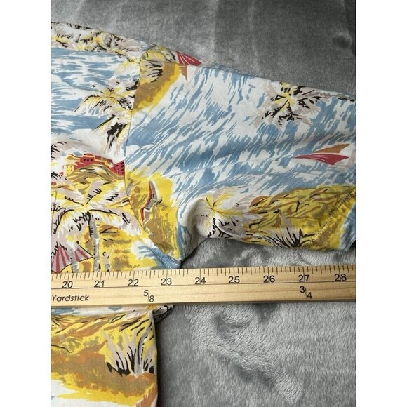 The Territory Ahead Shirt Mens Large Tall LT Hawaiian Palm Trees Beach Casual - Picture 8 of 11